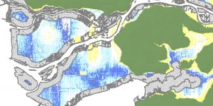 Storm surge risk area in Vancouver