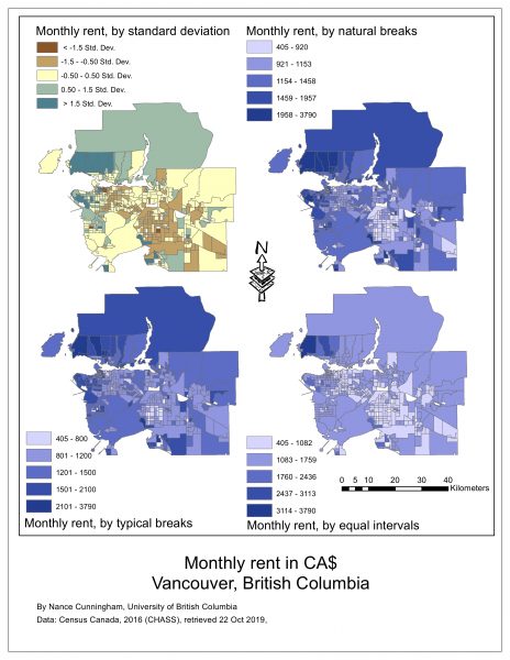 Maps of Vancouver rental prices